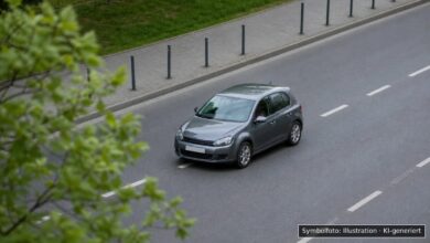 KI-generiertes Symbolfoto zu Verkehrsunfall bei Nymphenburger Straße, München-Neuhausen-Nymphenburg
