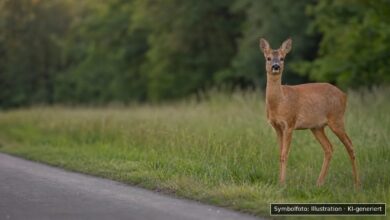 KI-generiertes Symbolfoto zu Wildunfall bei Munderkingen
