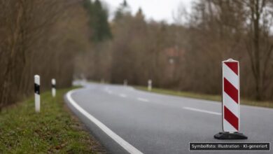 KI-generiertes Symbolfoto zu Verkehrsunfall (Auffahrunfall) bei Nördlingen, Würzburger Straße