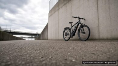 KI-generiertes Symbolfoto zu Fahrraddiebstahl bei Augsburg, Oberhausen, Äußere Uferstraße