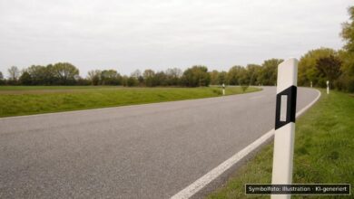 KI-generiertes Symbolfoto zu Verkehrsunfallflucht bei Oberschönegg