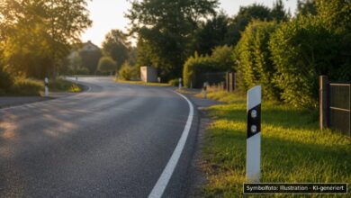 KI-generiertes Symbolfoto zu Verkehrsunfall bei Ochsenhausen, Biberacher Straße
