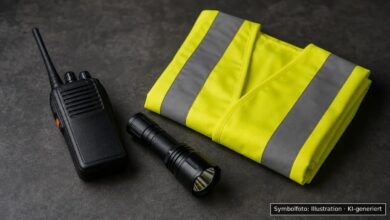 KI-generiertes Symbolfoto zu Polizeieinsatz bei Oberbernbach