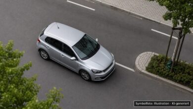KI-generiertes Symbolfoto zu Verkehrsunfall bei Riedlingen, B311 an der Einmündung zur Auffahrt B312