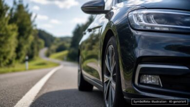 KI-generiertes Symbolfoto zu Verkehrsunfall bei Staatsstraße zwischen Scheppach und Röfingen