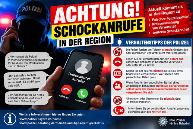 Beitragsbild zu Schockanrufe in der Region: Polizei gibt Verhaltenstipps gegen falsche Polizeibeamte