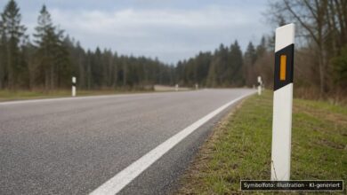 KI-generiertes Symbolfoto zu Wildunfall bei Schwendi, Gutenzeller Straße