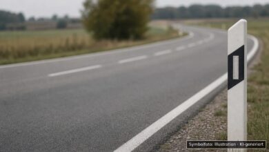 KI-generiertes Symbolfoto zu Verkehrsunfall bei Horgau
