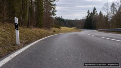 KI-generiertes Symbolfoto zu Verkehrsunfallflucht bei Sonthofen, Samuel-Bachmann-Straße