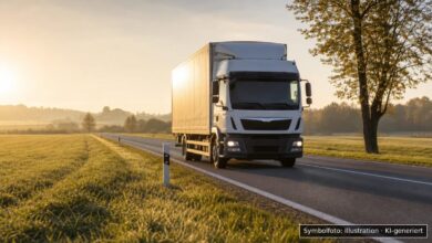 KI-generiertes Symbolfoto zu Verkehrsunfall bei Freilassing, B20 zwischen den Anschlussstellen Freilassing Mitte und Nord