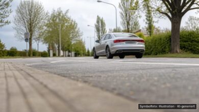 KI-generiertes Symbolfoto zu Verkehrsunfall bei Ulm, Arsenalstraße