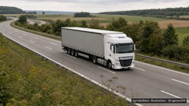 KI-generiertes Symbolfoto zu Verkehrskontrolle bei Ulm, Eiselauer Weg