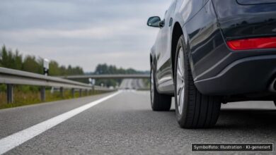 KI-generiertes Symbolfoto zu Verkehrsunfall bei A96 bei Bad Wörishofen