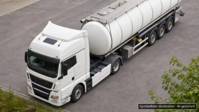 KI-generiertes Symbolfoto zu Verkehrsunfall bei Parkplatz Wertachtal an der A96 bei Wiedergeltingen