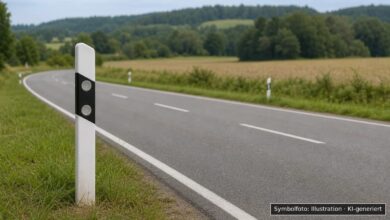 KI-generiertes Symbolfoto zu Verkehrsunfallflucht bei Scheidegg, Kirchplatz
