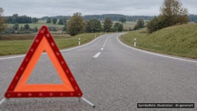 KI-generiertes Symbolfoto zu Verkehrsunfallflucht bei Sonthofen