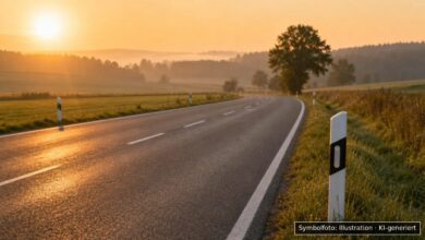 KI-generiertes Symbolfoto zu Verkehrsunfallflucht bei Immenstadt