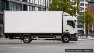 KI-generiertes Symbolfoto zu Verkehrsunfallflucht bei Lechhauser Straße, Innenstadt, Augsburg