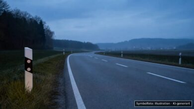 KI-generiertes Symbolfoto zu Verkehrsunfall mit Unfallflucht bei Ebershausen