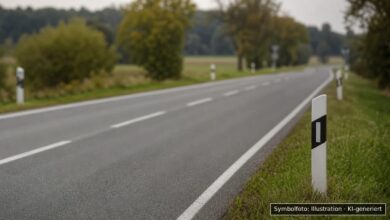 KI-generiertes Symbolfoto zu Verkehrsunfallflucht bei Ichenhausen