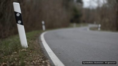 KI-generiertes Symbolfoto zu Verkehrsunfall mit Unfallflucht bei Lauingen