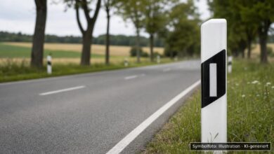 KI-generiertes Symbolfoto zu Verkehrsunfall mit Unfallflucht unter Alkoholeinfluss bei Senden