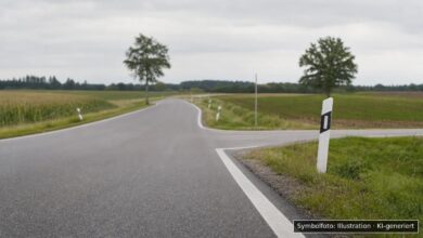 KI-generiertes Symbolfoto zu Verkehrsunfall bei Heggbach (Maselheim)