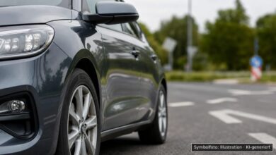 KI-generiertes Symbolfoto zu Verkehrsunfall bei Nördlingen