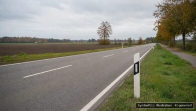 KI-generiertes Symbolfoto zu Verkehrsunfall bei Gottmannshofen (Wertingen)