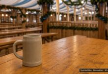 KI-generiertes Symbolfoto zu Körperverletzung mit Fahndung und Zeugenaufruf bei Festzelt auf der Wiesn, München
