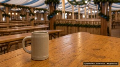 KI-generiertes Symbolfoto zu Körperverletzung mit Fahndung und Zeugenaufruf bei Festzelt auf der Wiesn, München