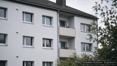 KI-generiertes Symbolfoto zu Wohnungsbrand bei Augsburg-Kriegshaber, Tunnelstraße