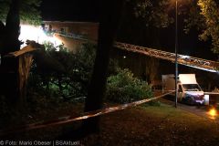 Neu-Ulm Baum Blitzschlag gegen Gebaaude 21072022 13
