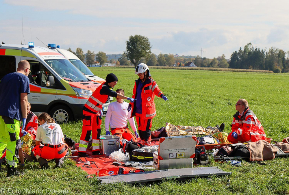 Große Katastrophenschutz-Übung bei Firma Rigdon in Günzburg