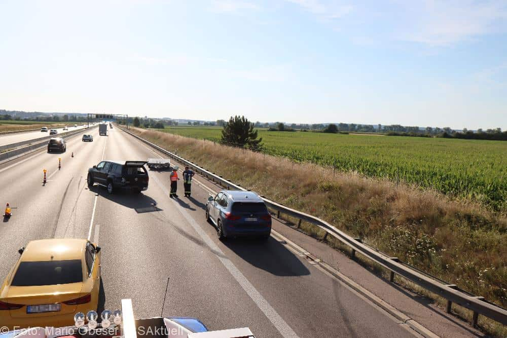 Unfall A8 Leipheim - Kreuz Elchingen 17072022