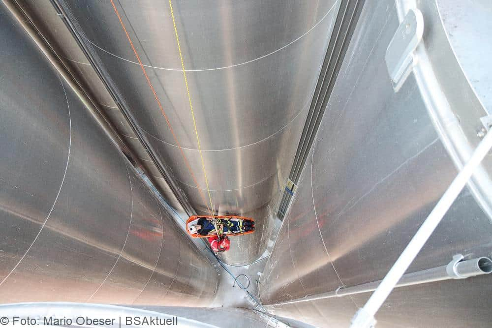 Leipheim Übung Rettung Silo 19072022