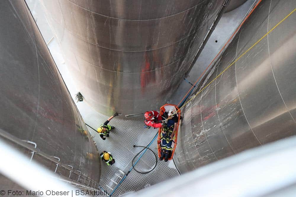 Leipheim Übung Rettung Silo 19072022