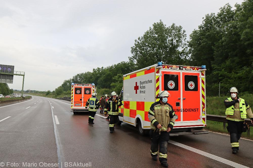 Unfall A8 Leipheim Elchingen 23052022