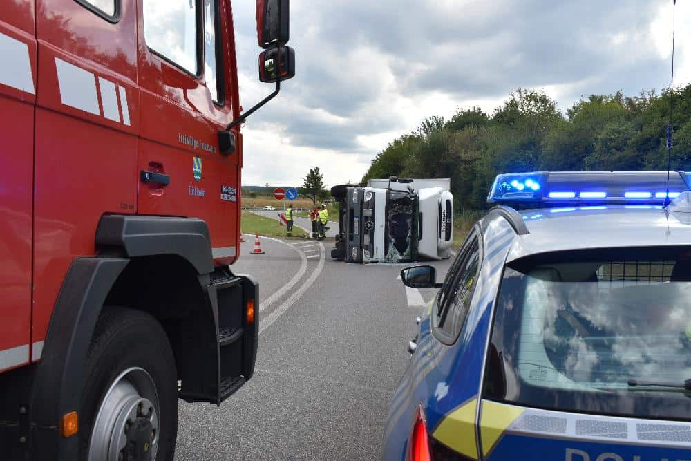 Lkw AS Bad Wörishofen kippt 27072022
