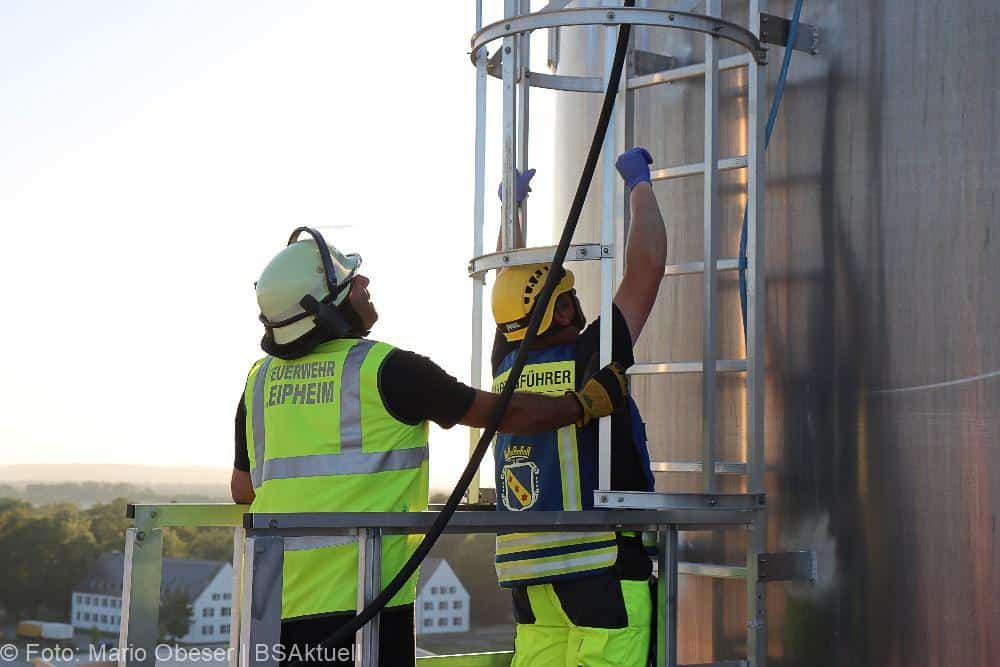 Leipheim Übung Rettung Silo 19072022