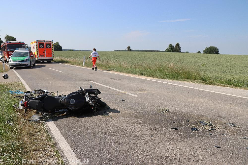 Unfall Roggenburg Motorrad Pkw 21062022