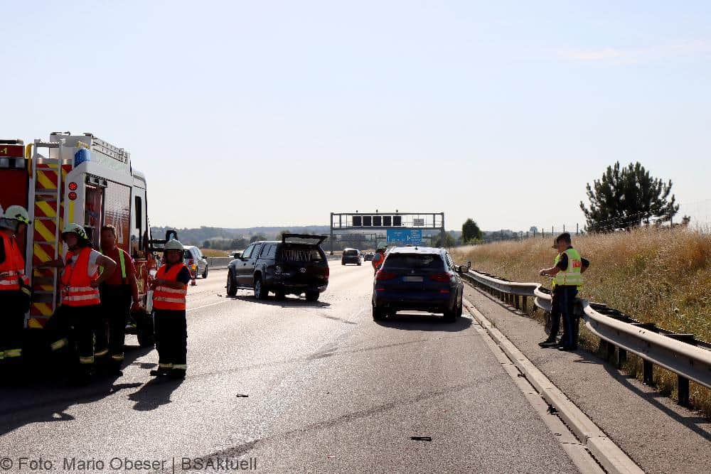 Unfall A8 Leipheim - Kreuz Elchingen 17072022