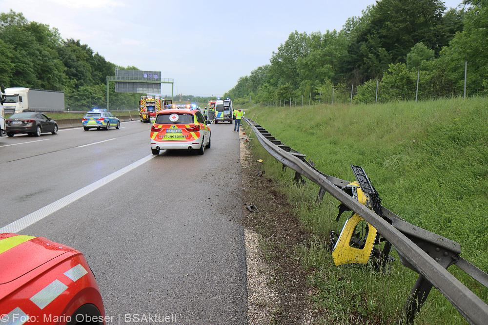 Unfall A8 Leipheim Elchingen 23052022