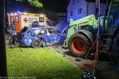 Unfall Wattenweiler Pkw Traktor 220624 10