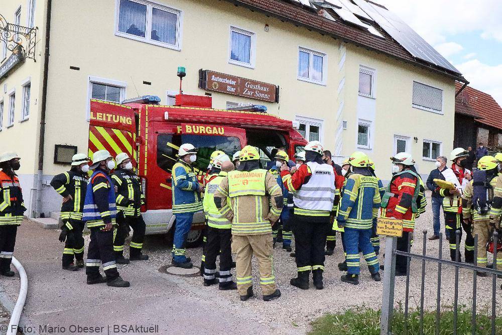 Brand eines Bauenhauses in Jettingen