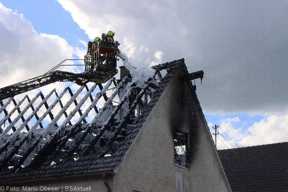 Brand eines Bauenhauses in Jettingen