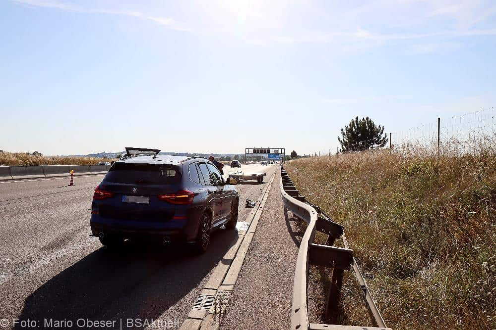 Unfall A8 Leipheim - KReuz Elchingen 17072022