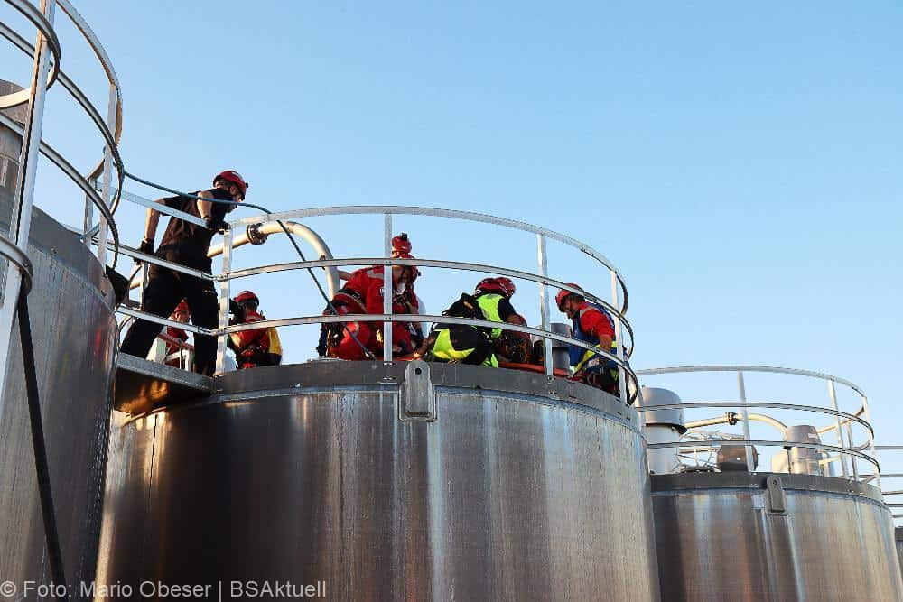 Leipheim Übung Rettung Silo 19072022