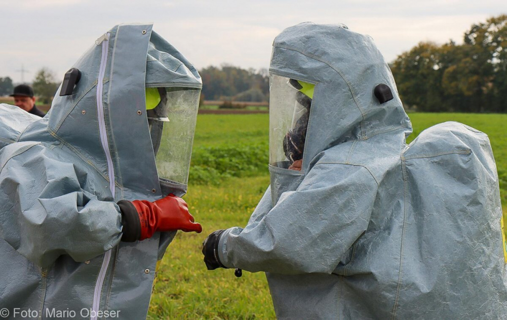 Große Katastrophenschutz-Übung bei Firma Rigdon in Günzburg