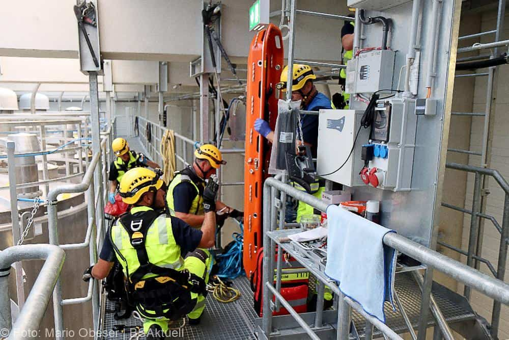 Leipheim Übung Rettung Silo 19072022